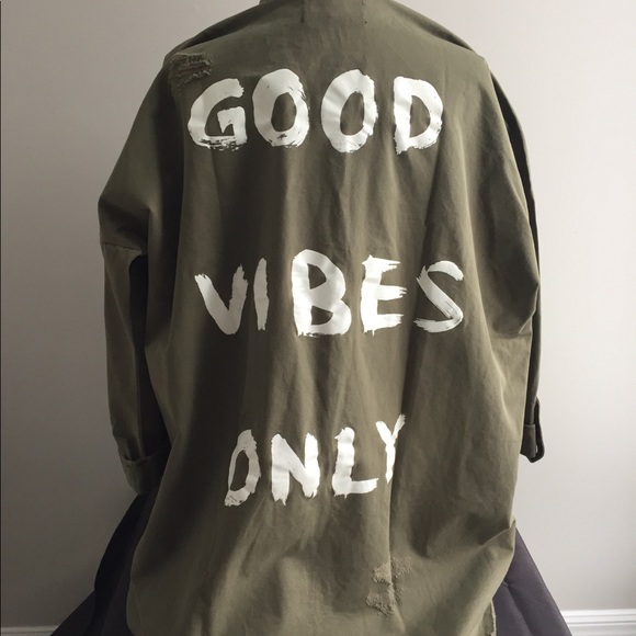 Mustard Seed Jackets & Coats Nwt Good Vibes Only Coat By Mustard